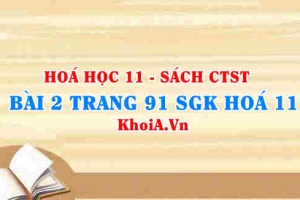 Bài 2 trang 91 SGK Hóa 11 Chân trời sáng tạo